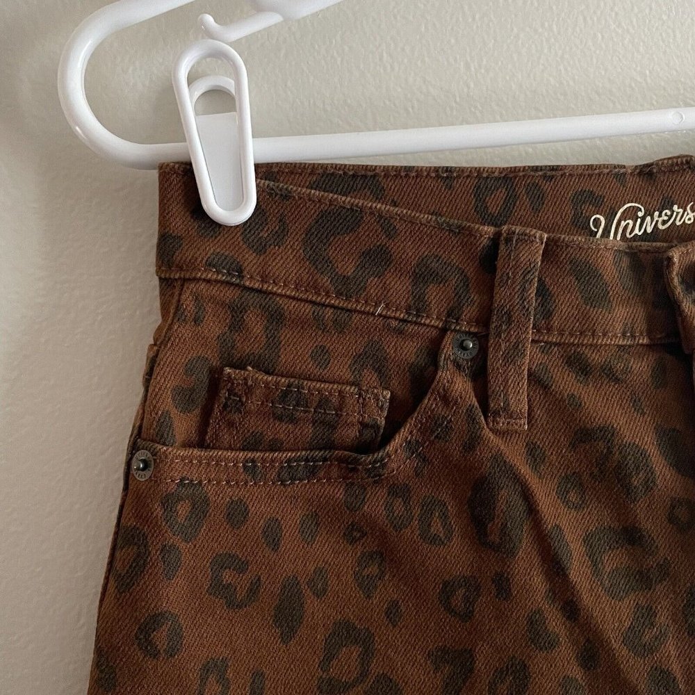 Universal Thread Women 2/26R Brown Leopard High Rise Vintage Straight Jean NWT - Picture 6 of 12